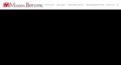 Desktop Screenshot of missionbottling.com